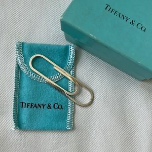Tiffany’s sterling silver “paper clip” money clip. Never used.